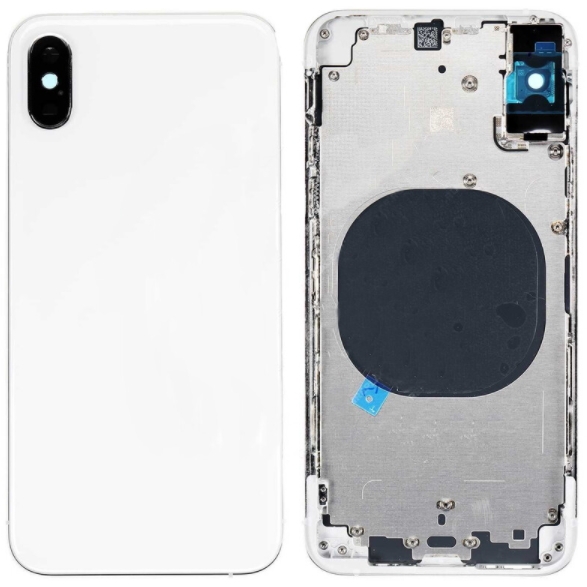 

Крышка задняя iPhone XS Max с рамкой Silver Copy