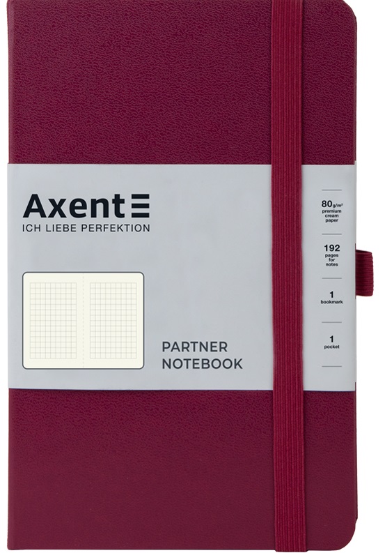 

Книга записная Axent Partner 125 х 195 96 листов клетка обложка розовая (8201-49-A)