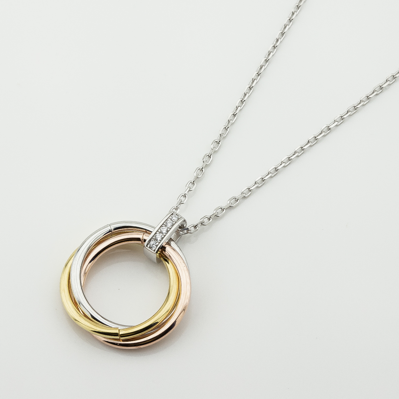 

Серебряное колье Тринити ko14707 Диамант, 40 размер