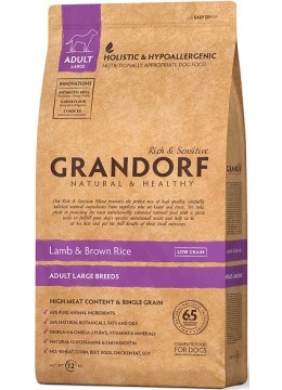 

Сухой корм для собак Grandorf Adult Large Breed ягненок с рисом 12 кг