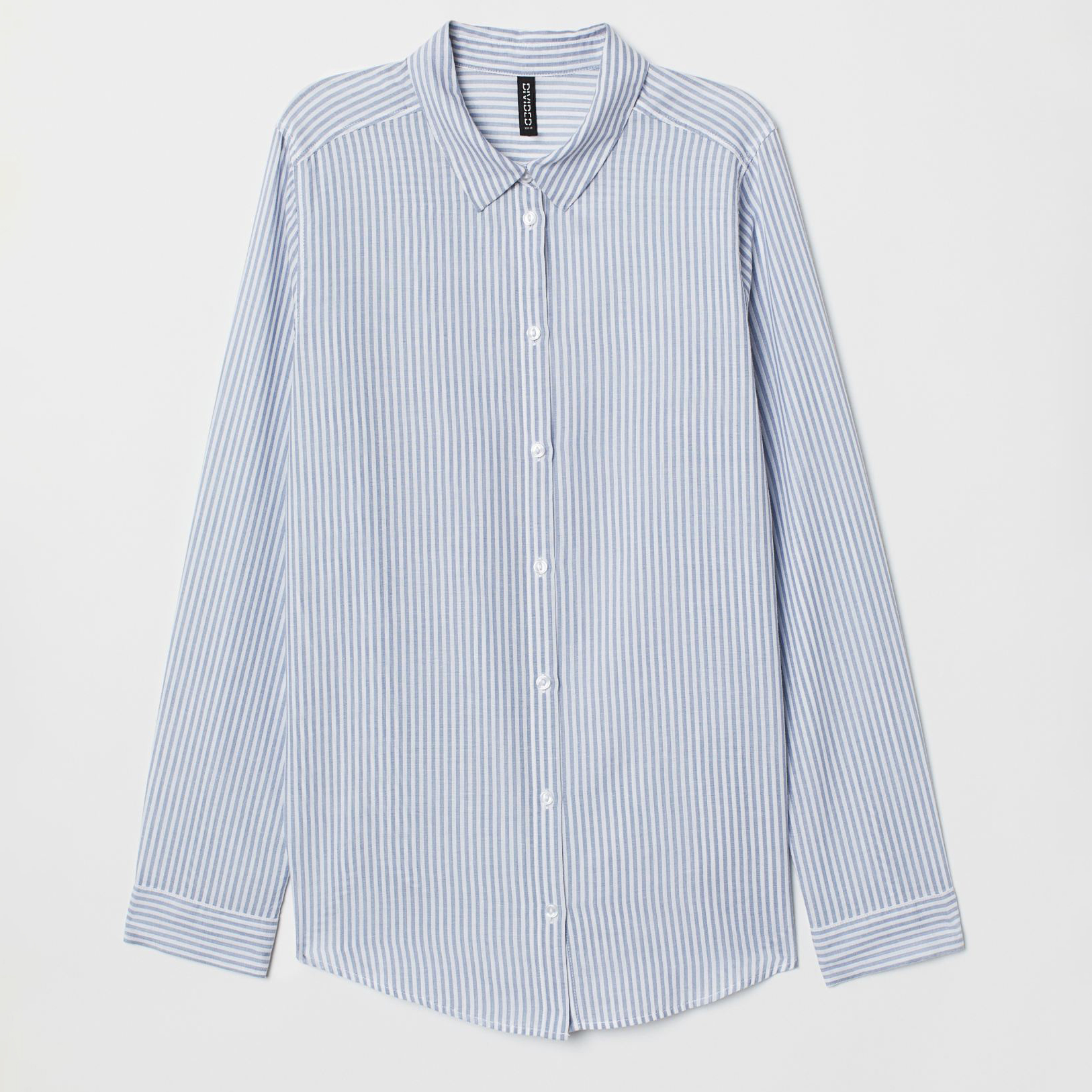 

Рубашка H&M 060697564_strip  Белая с синим, Рубашка H&M 060697564_strip 36 Белая с синим