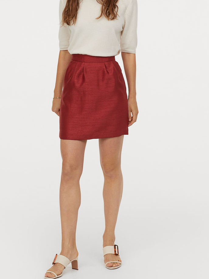 

Юбка H&M 060766829_bordo  Бордовая, Юбка H&M 060766829_bordo 46 Бордовая
