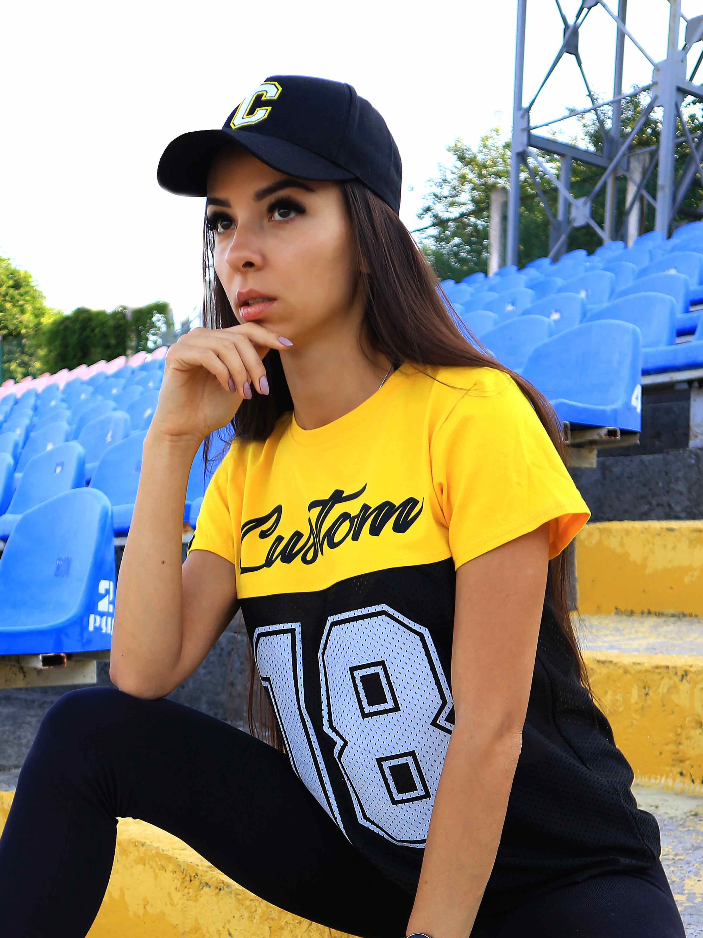 

Футболка Custom Wear College BLK/YLW, Футболка Custom Wear College BLK/YLW M