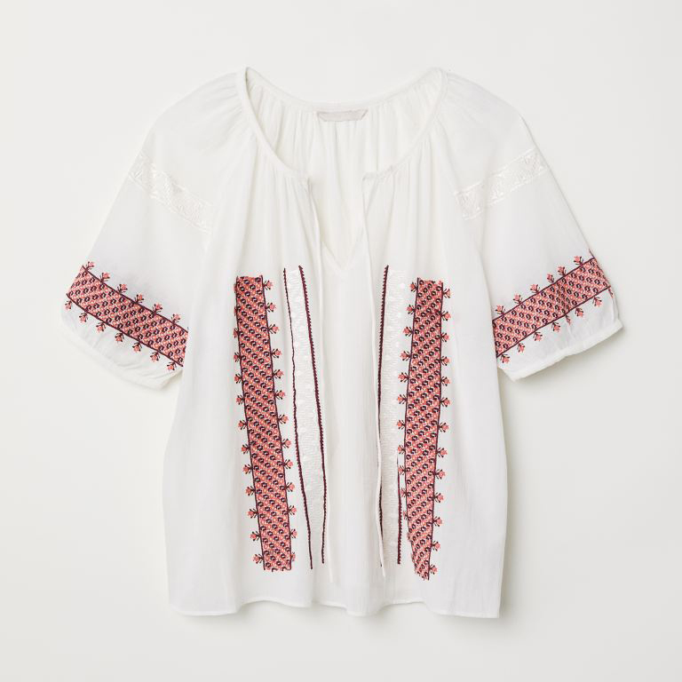 

Блузка H&M 060668135  Белая, Блузка H&M 060668135 32 Белая