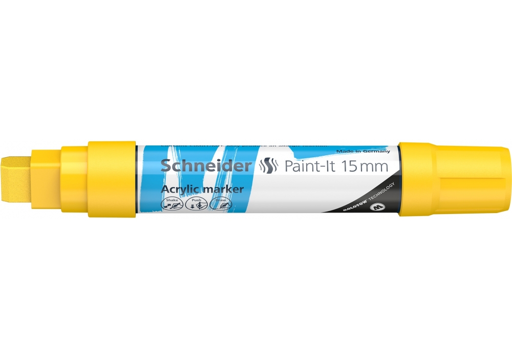 

Маркер акриловый Schneider Paint-it 15 мм желтый (S120305)