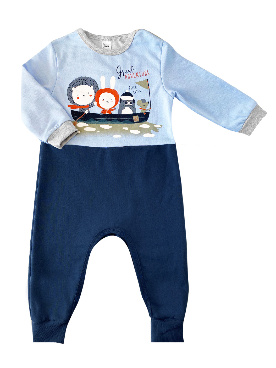 

Комбинезон - человечек Smil 86 Голубой-т.синий 108589