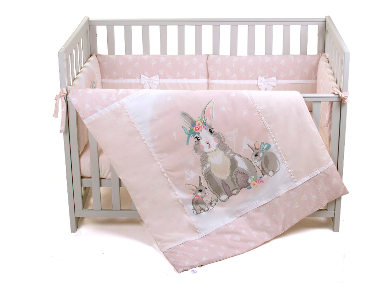 

Постельный комплект в кроватку Baby Veres Summer bunny pink 6 предметов