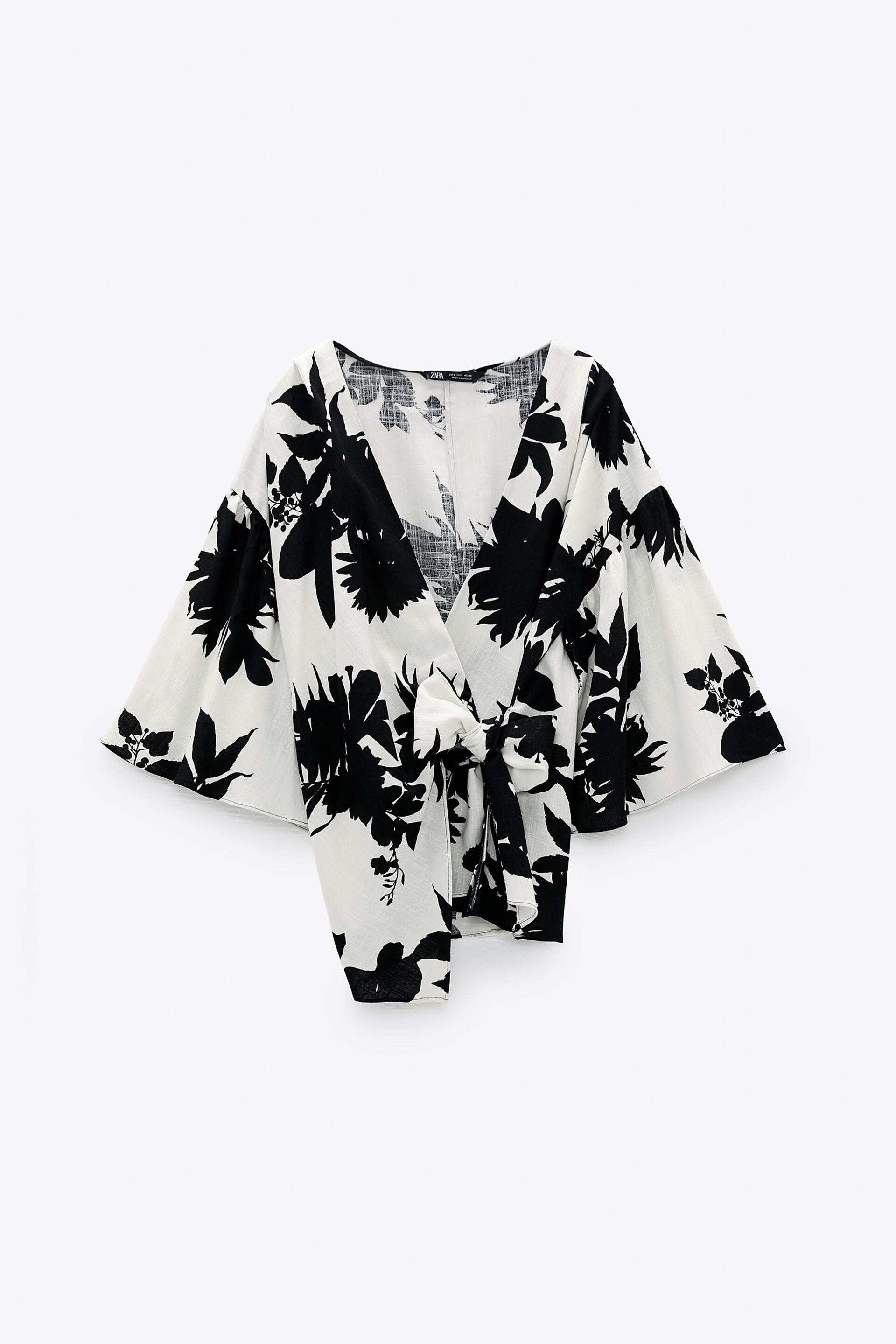 

Блуза Zara  черно белый 7815277070, Блуза Zara M черно белый 7815277070