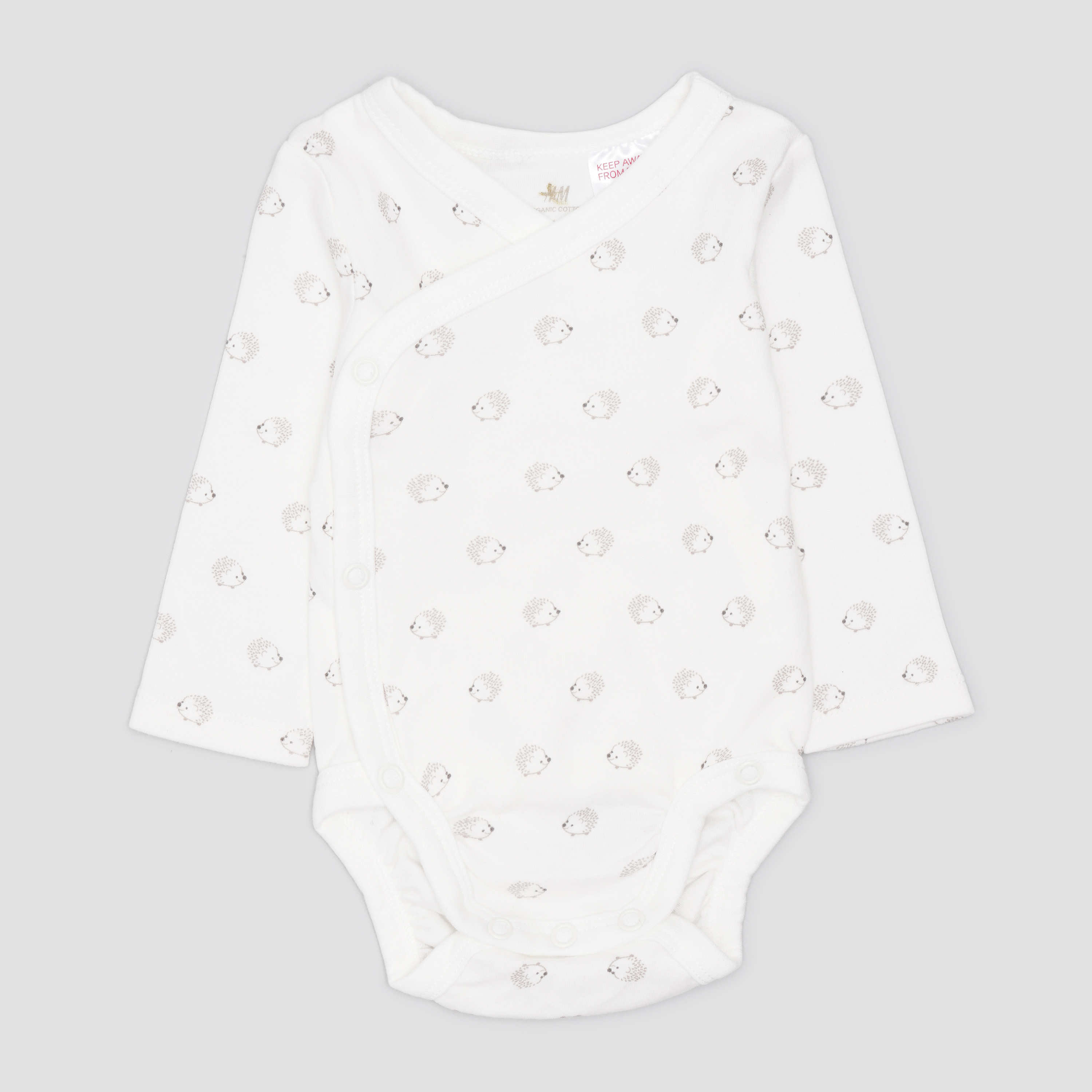 

Боди H&M 56см белый ежики 1112905879