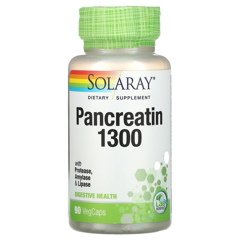 

Solaray Pancreatin 1300 90 капсул (4384304100)
