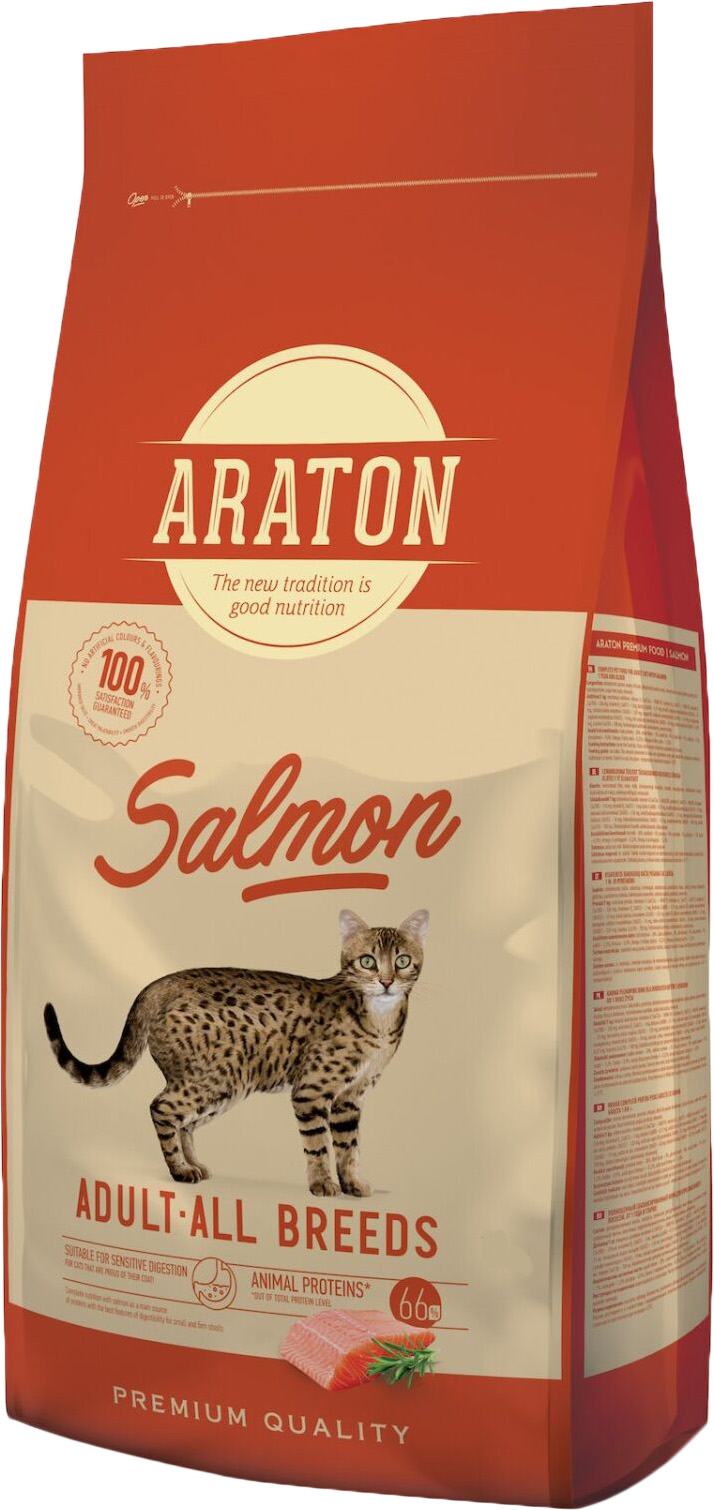 

Сухой корм для котов ARATON SALMON Adult All Breeds 1.5 кг