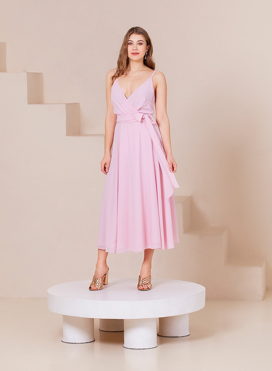 

Вечернее светлое платье миди с открытыми плечами FashionYouWant / розовый 43425202, Вечернее светлое платье миди с открытыми плечами FashionYouWant S/M розовый 43425202