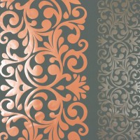 

Виниловые обои на флизилиновой основе Marburg Ornamental Home 55236 оранжевый классический (вензеля)