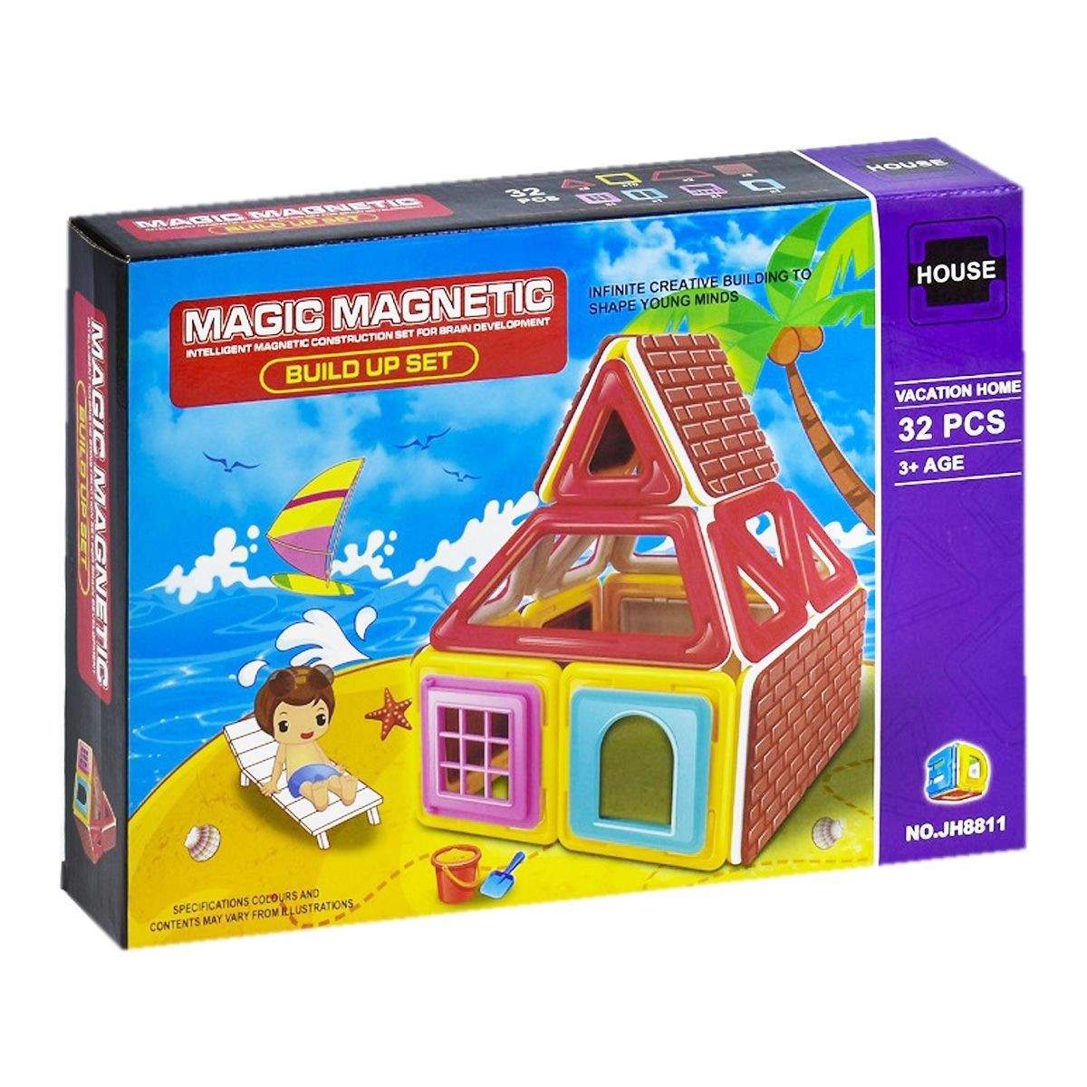

Конструктор магнитный "Пляж" на 32 детали Magic Magnetic
