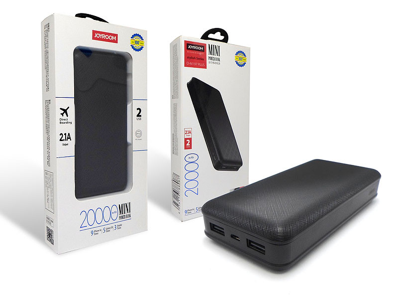 

Повербанк PowerBank Joyroom D-M197 с лэд зарядкой 20000 mah черный (D-M197a)