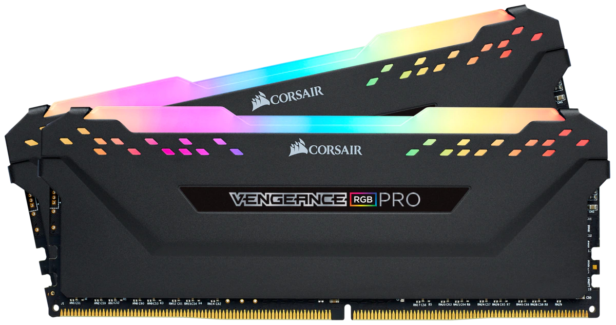 

Модуль пам'яті для комп'ютера DDR4 16GB (2x8GB) 3600 MHz Vengeance RGB Pro Black Corsair (CMW16GX4M2D3600C18)