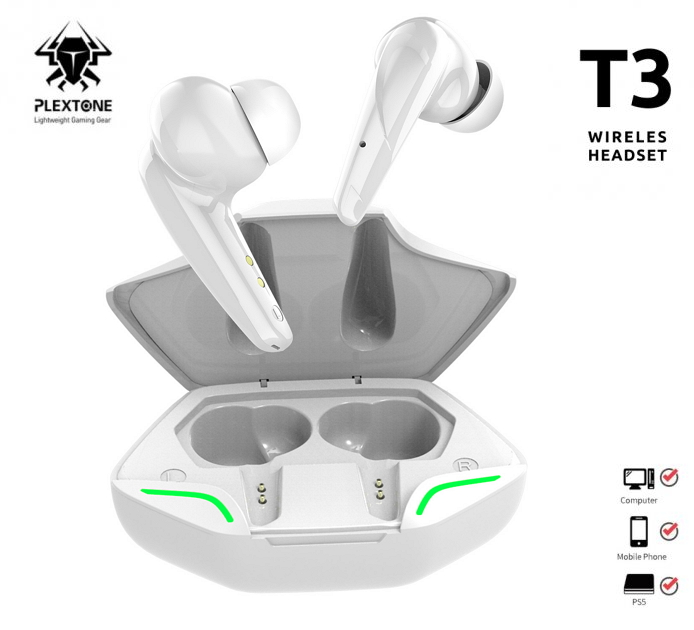 

Беспроводные Игровые TWS Наушники-Вкладыши для Телефона Plextone T3 White