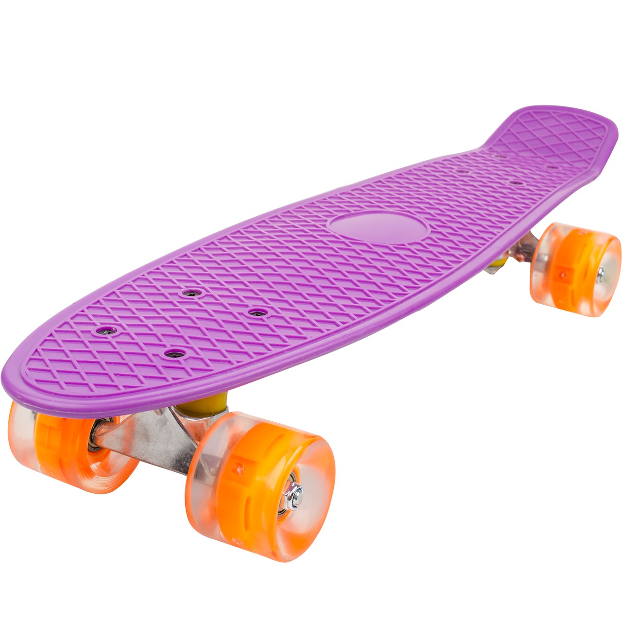 

Пенни борд фиолетовый Penny Board со светящимися колесами классика