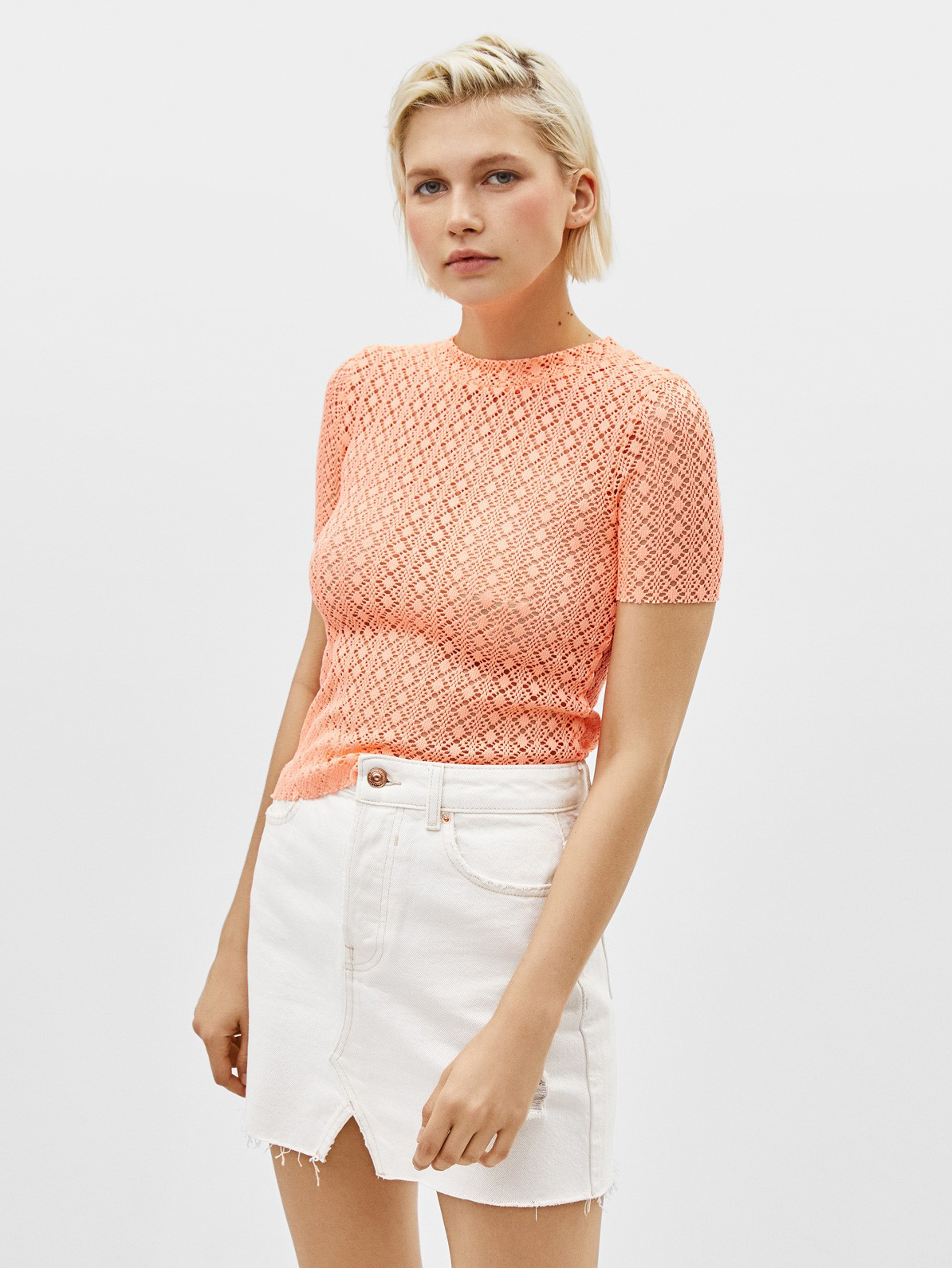 

Джемпер Bershka 01861326638  Оранжевый, Джемпер Bershka 01861326638 S Оранжевый