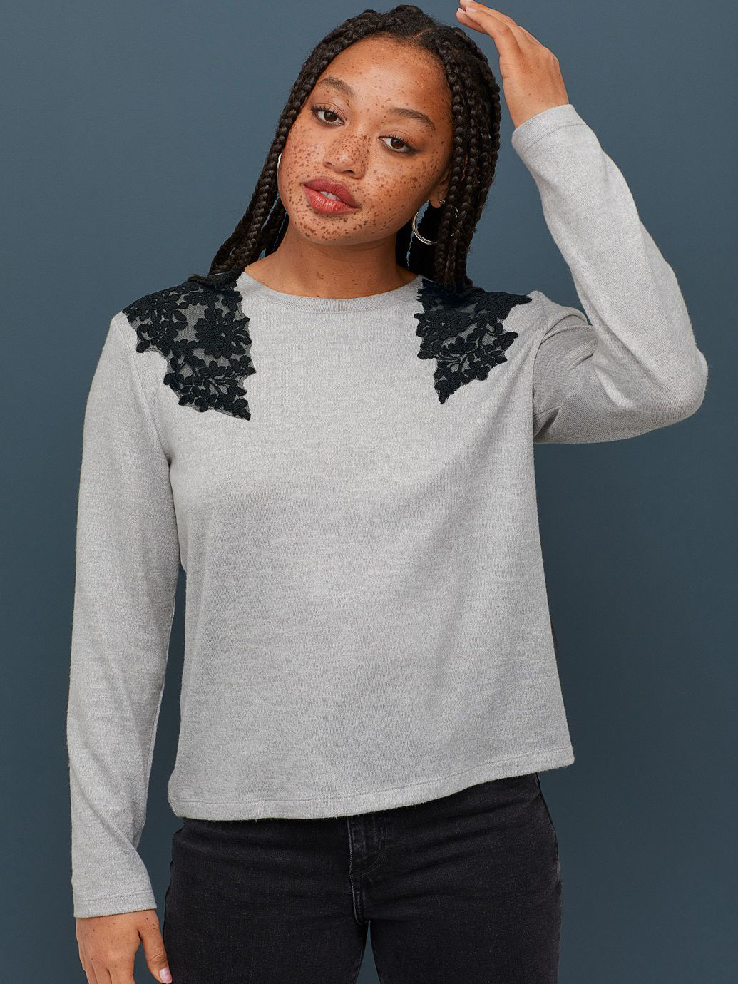 

Джемпер H&M 0756198-0  Серый, Джемпер H&M 0756198-0 S Серый