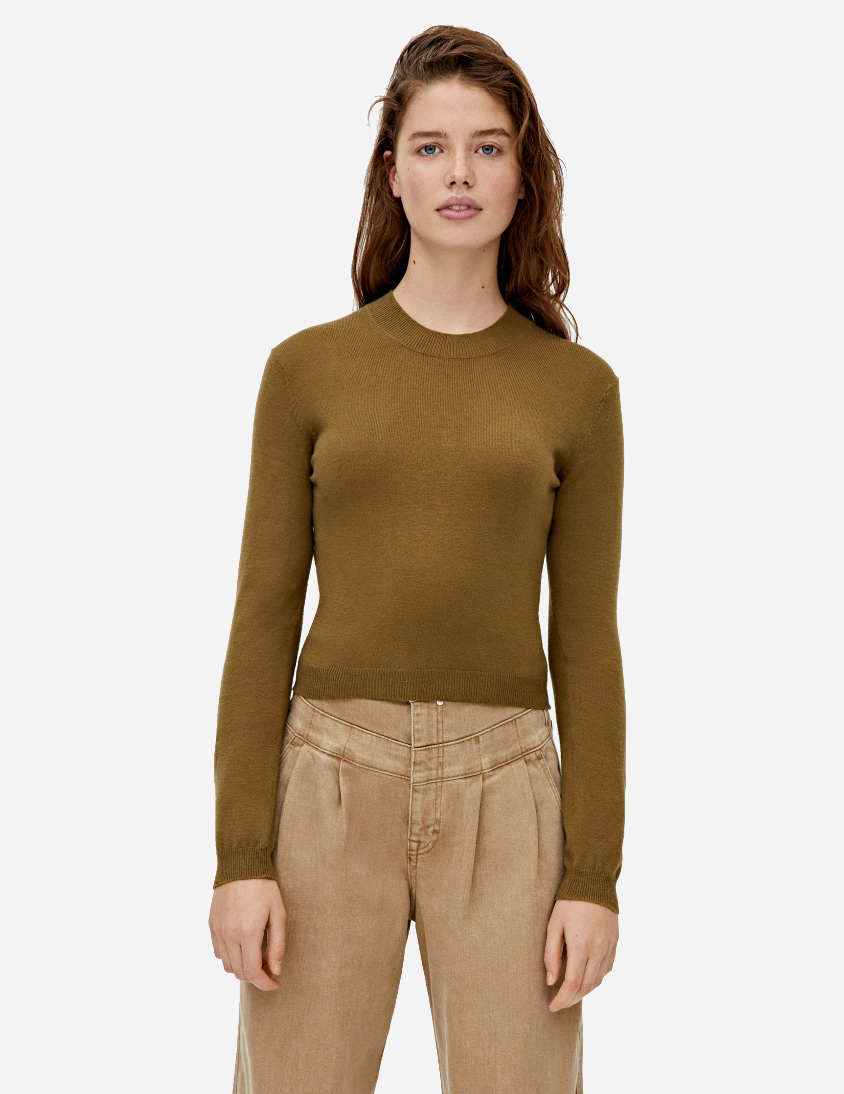 

Джемпер Pull & Bear 09558304505  Хаки, Джемпер Pull & Bear 09558304505 S Хаки