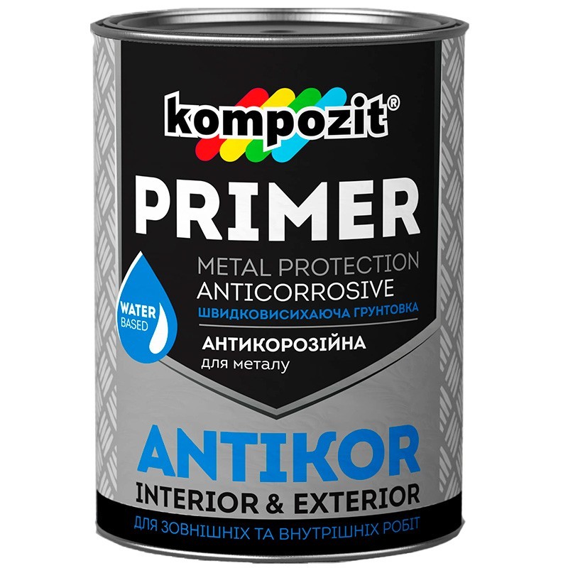 

Грунтовка для металла Kompozit ANTIKOR матовая 15кг Светло-серая