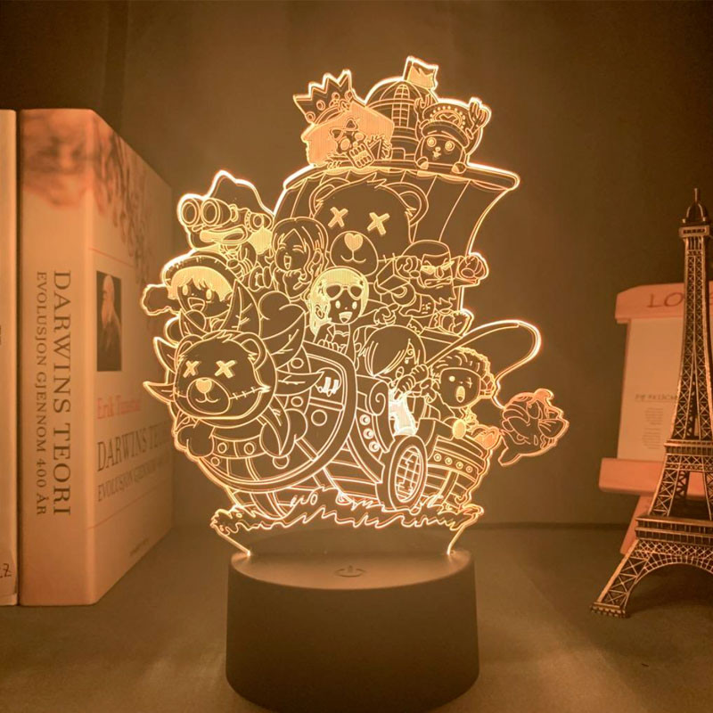 

Настольный светильник-ночник Большой Куш Ван Пис - One Piece 3D Лампа 16 Цветов USB (14826)