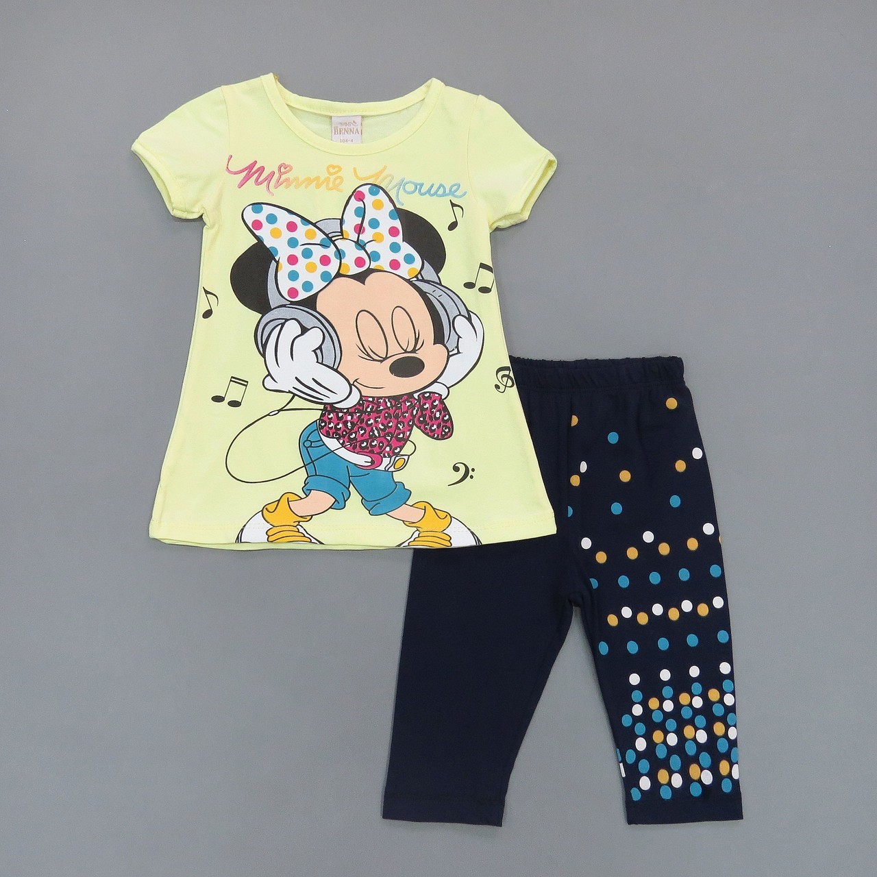 

Летний костюм Minnie Mouse Benna Kids для девочки 104 см Маломерит Желтый/темно-синий 13055