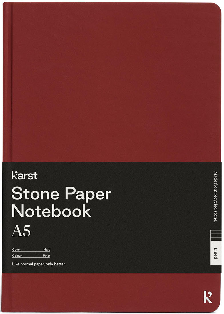 

Блокнот Karst Notebook A5 144 страницы в клетку Пино-бордо (754169026967)