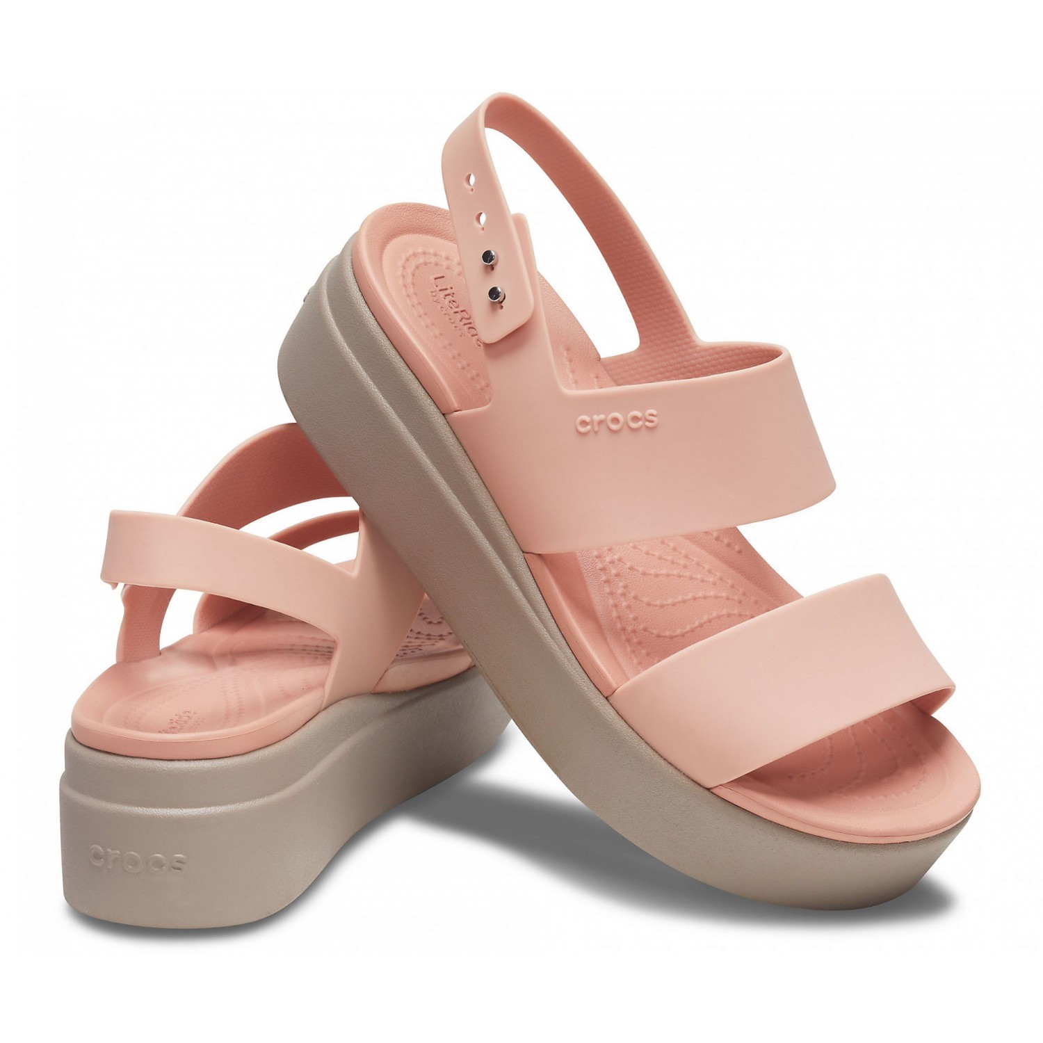 

Босоножки Crocs Brooklyn Low Wedge, W7, бежевые, 37-38