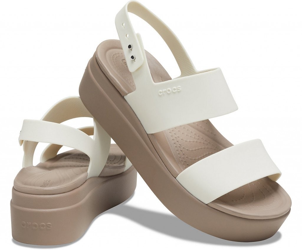 

Босоножки Crocs Brooklyn Low Wedge, W7, белые, 37-38