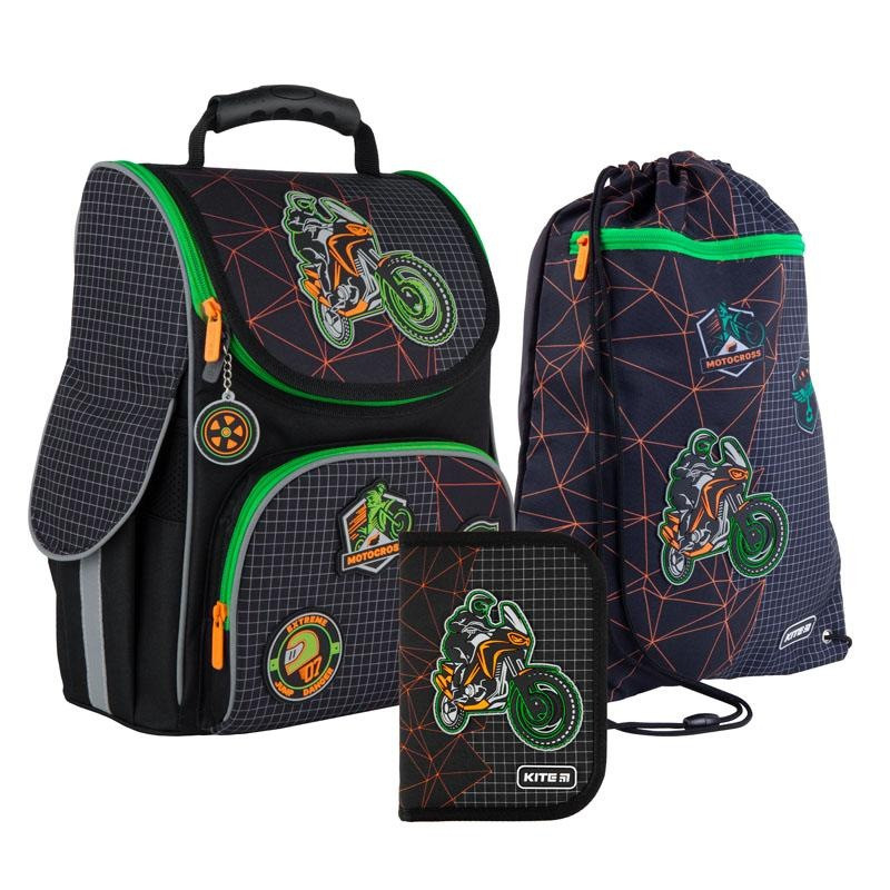 

Рюкзак с наполнением пенал сумка для обуви Kite Motocross SET_K21-501S-2, 48337