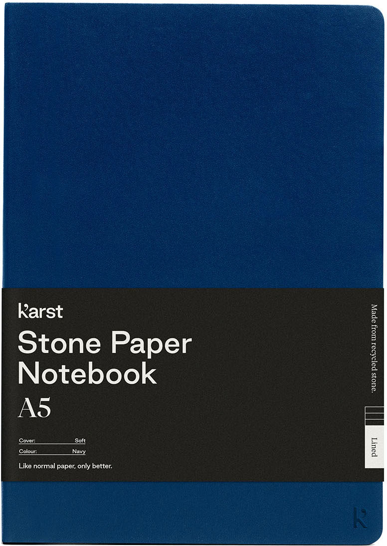 

Блокнот Karst Notebook A5 144 страницы в линию Тёмно-синий (754169024543)