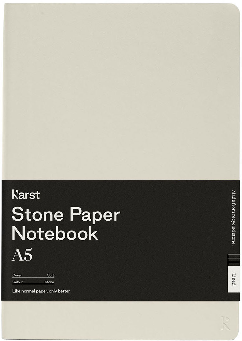 

Блокнот Karst Notebook A5 144 страницы в линию Серый камень (754169024581)