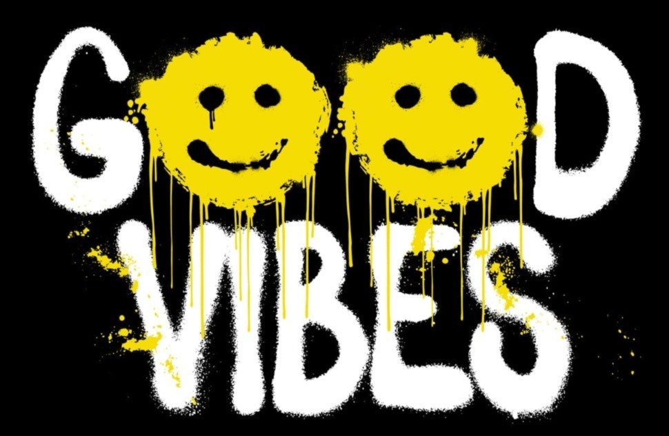 

Картина арт на холсте хорошая энергетика атмосфера good vibes 50х75 см