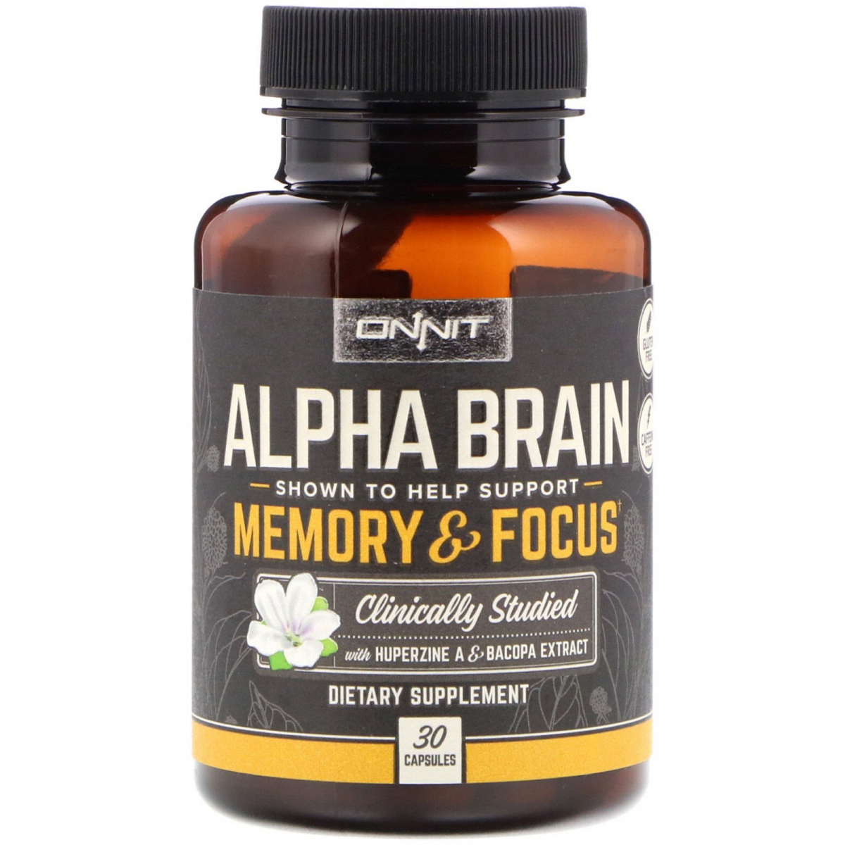 

Альфа-мозг, память и фокус, Onnit, 30 капсул