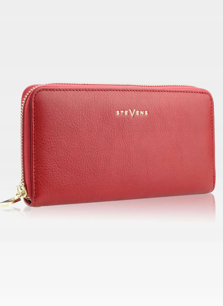 

Кошелек премиум женский кожаный STEVENS, красный, 10 х 19 х 3 см (IT-119 RFID) с защитой RFID