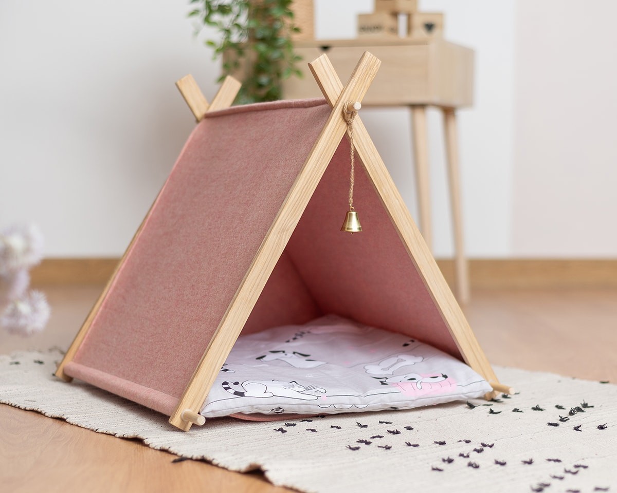 

Палатка для кота из войлока MYRR Lullaby 40х43x38 см Розовый