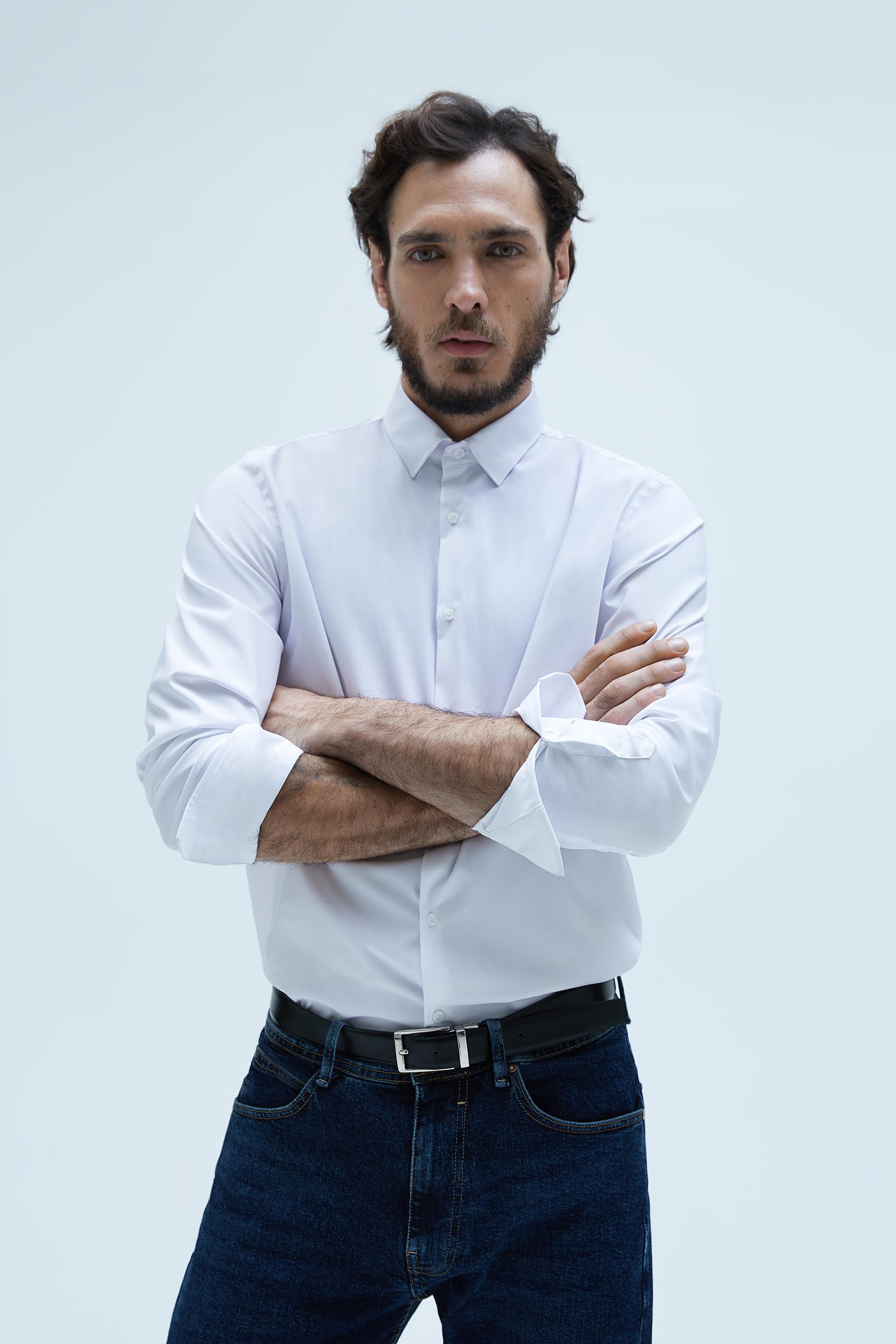 

Рубашка Zara  белый 5445490250, Рубашка Zara L белый 5445490250