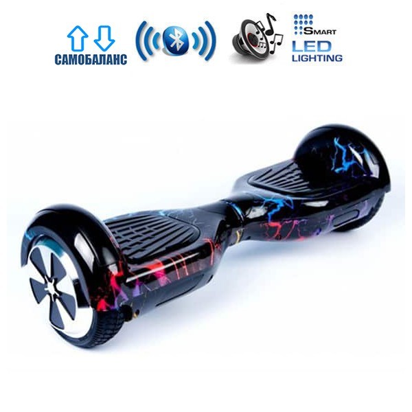 

Гироборд Smart Balance Wheel U6 Pro +Autobalance 6.5" Цветные молнии (4607589)