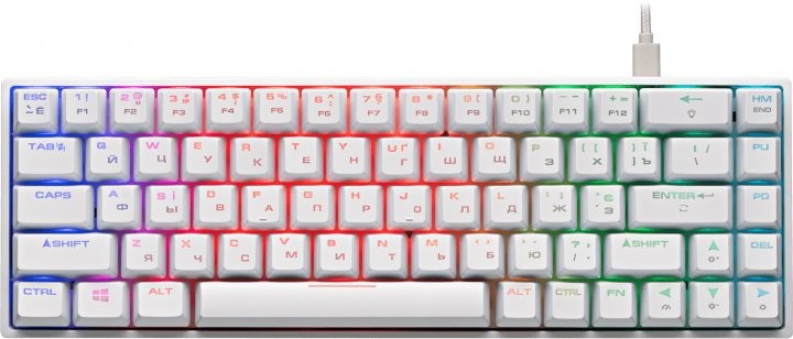 

Клавиатура 2E KG370 RGB Gateron Brown Switch White (2E-KG370UWT-BR)