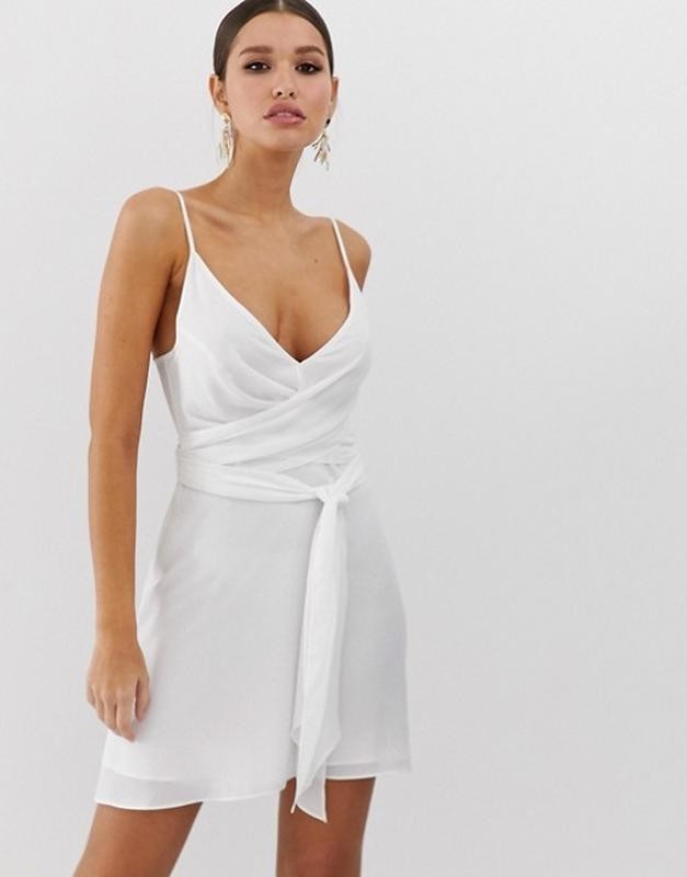 

Женский шифоновый сарафан Asos мини  белый, Женский шифоновый сарафан Asos мини XXS белый