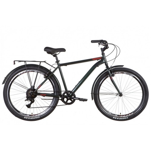 

Велосипед ST DISCOVERY PRESTIGE MAN VBR С БАГАЖНИКОМ ЗАД ST, С КРЫЛОМ ST 26" 18" 2022 Темно-зеленый