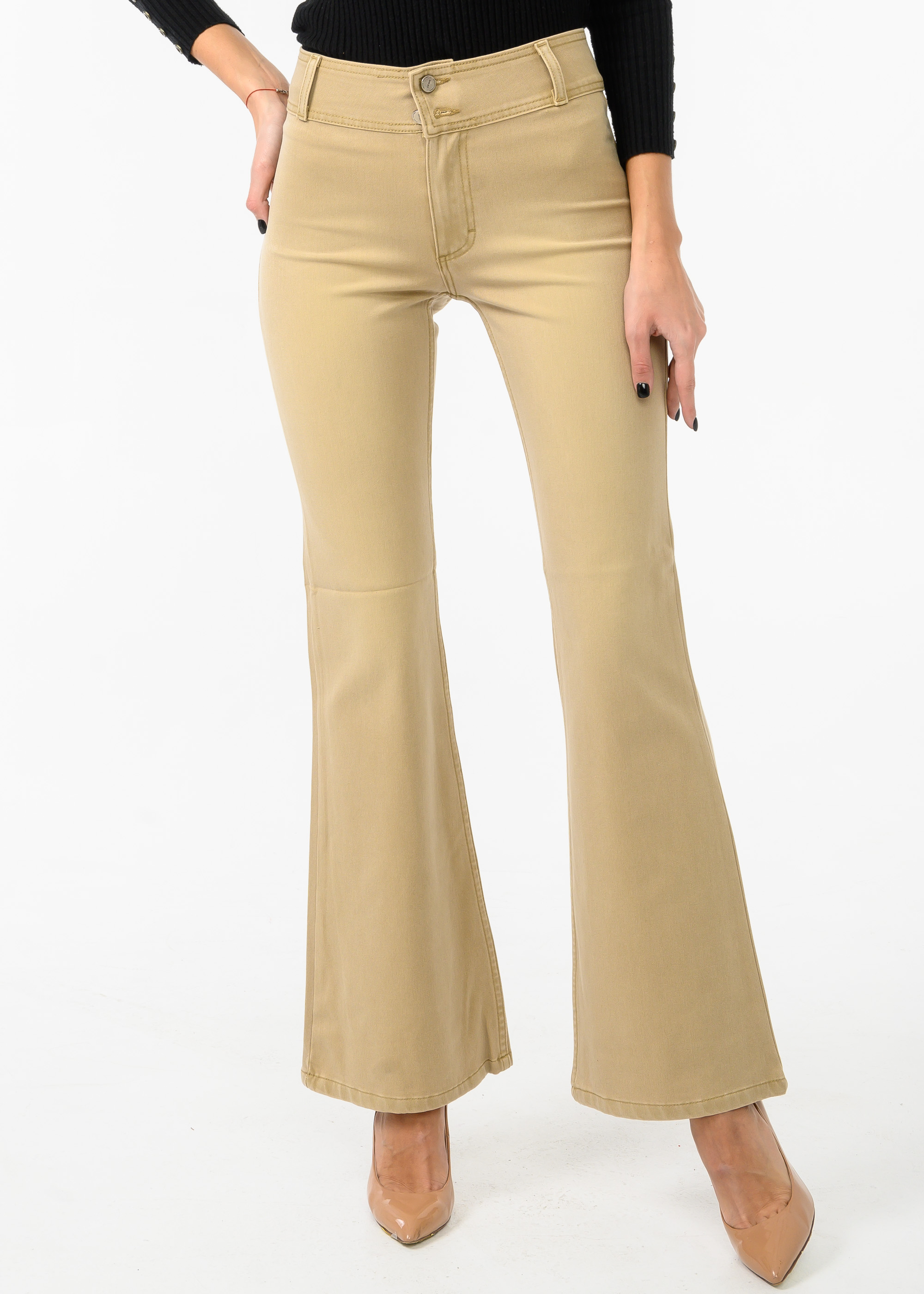 

Джинсы OMAT jeans 9000 клёш от колена W  бежевые, Джинсы OMAT jeans 9000 клёш от колена W 27 бежевые