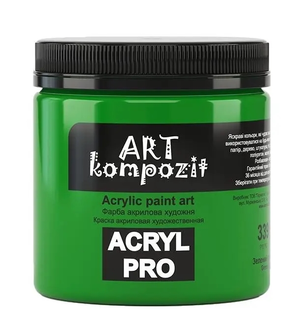 

Краска акриловая Art Kompozit цвет зеленый светлый 430 мл