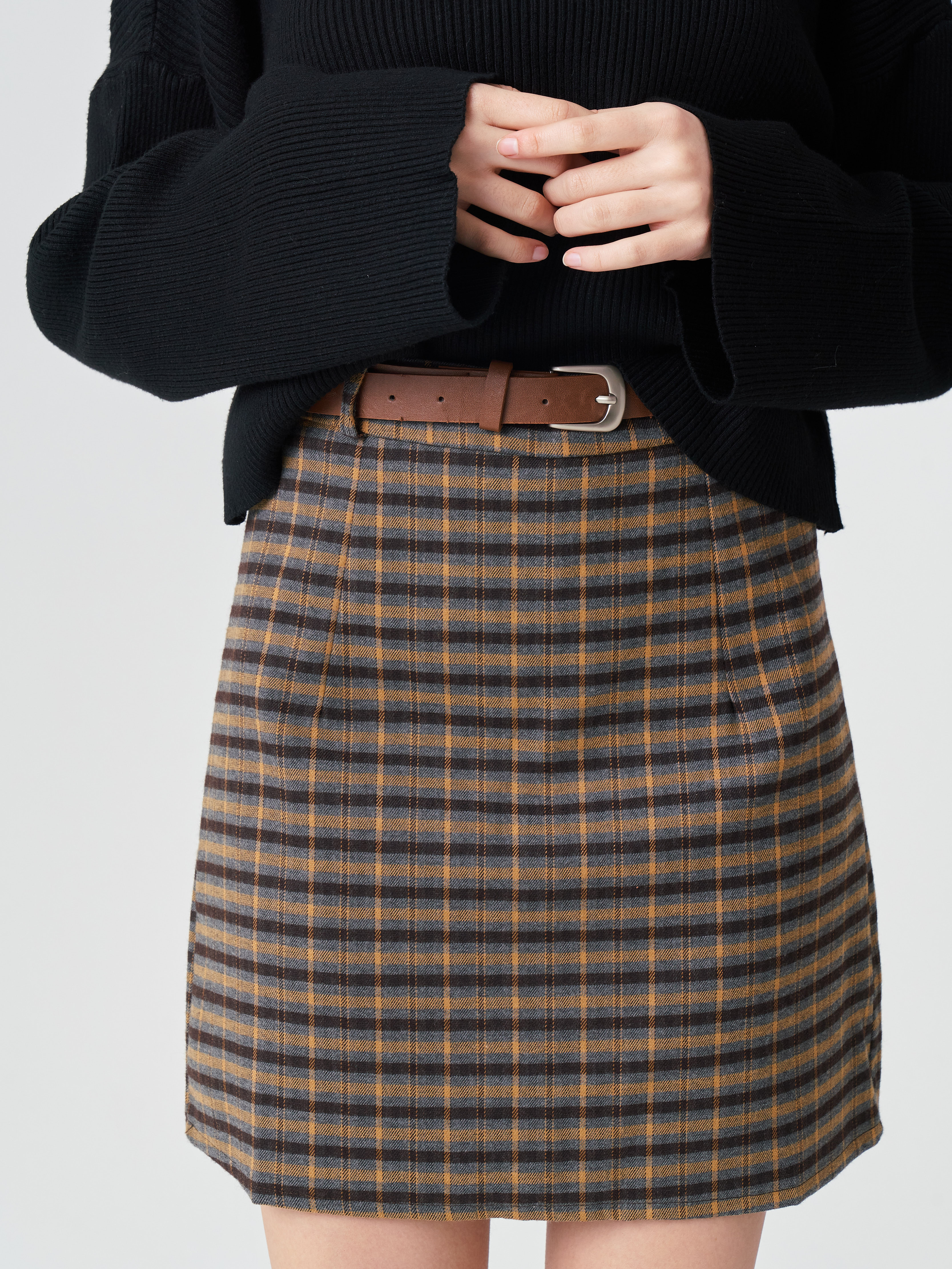 

Юбка+пояс Remix 607  Коричневая с желтым, Юбка+пояс Remix 607 XL Коричневая с желтым