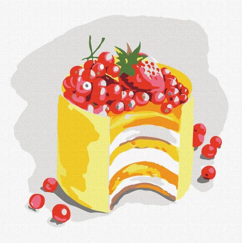 

Картина по номерам "Сочное пирожное"★★★