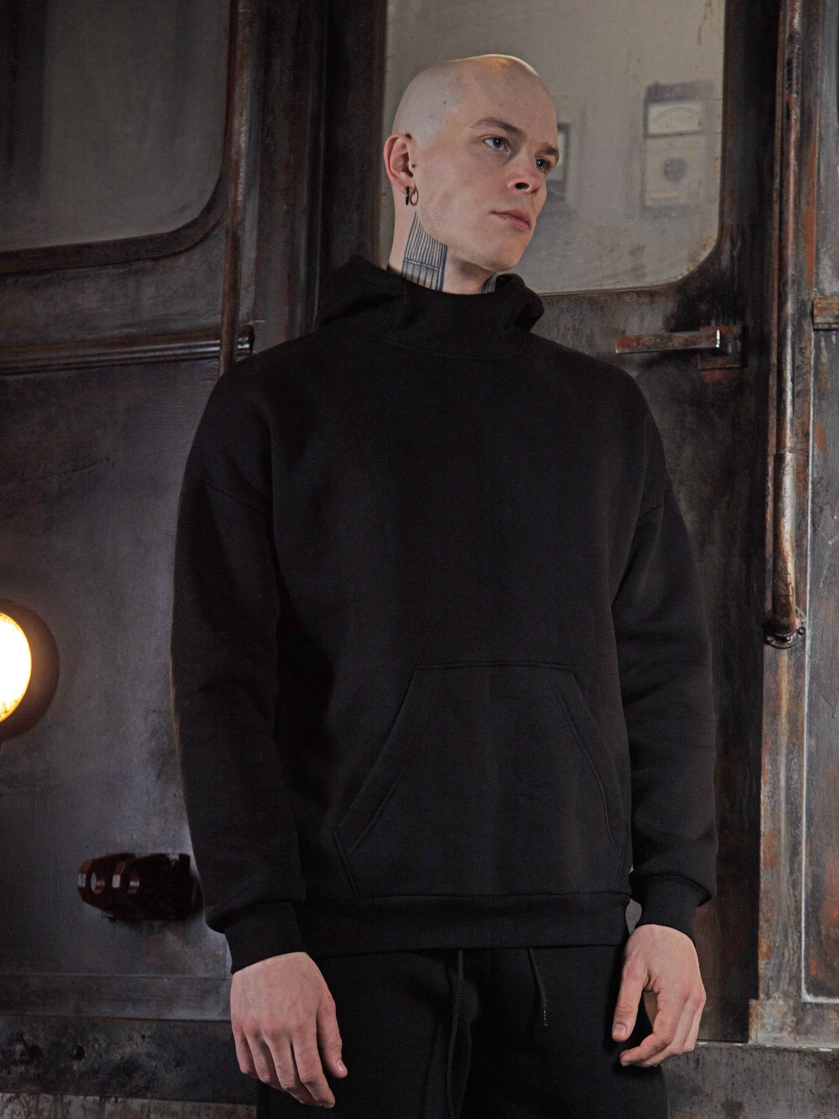 

Худі оверсайз Custom Wear без начосу чорне, Худі оверсайз Custom Wear без начосу чорне M