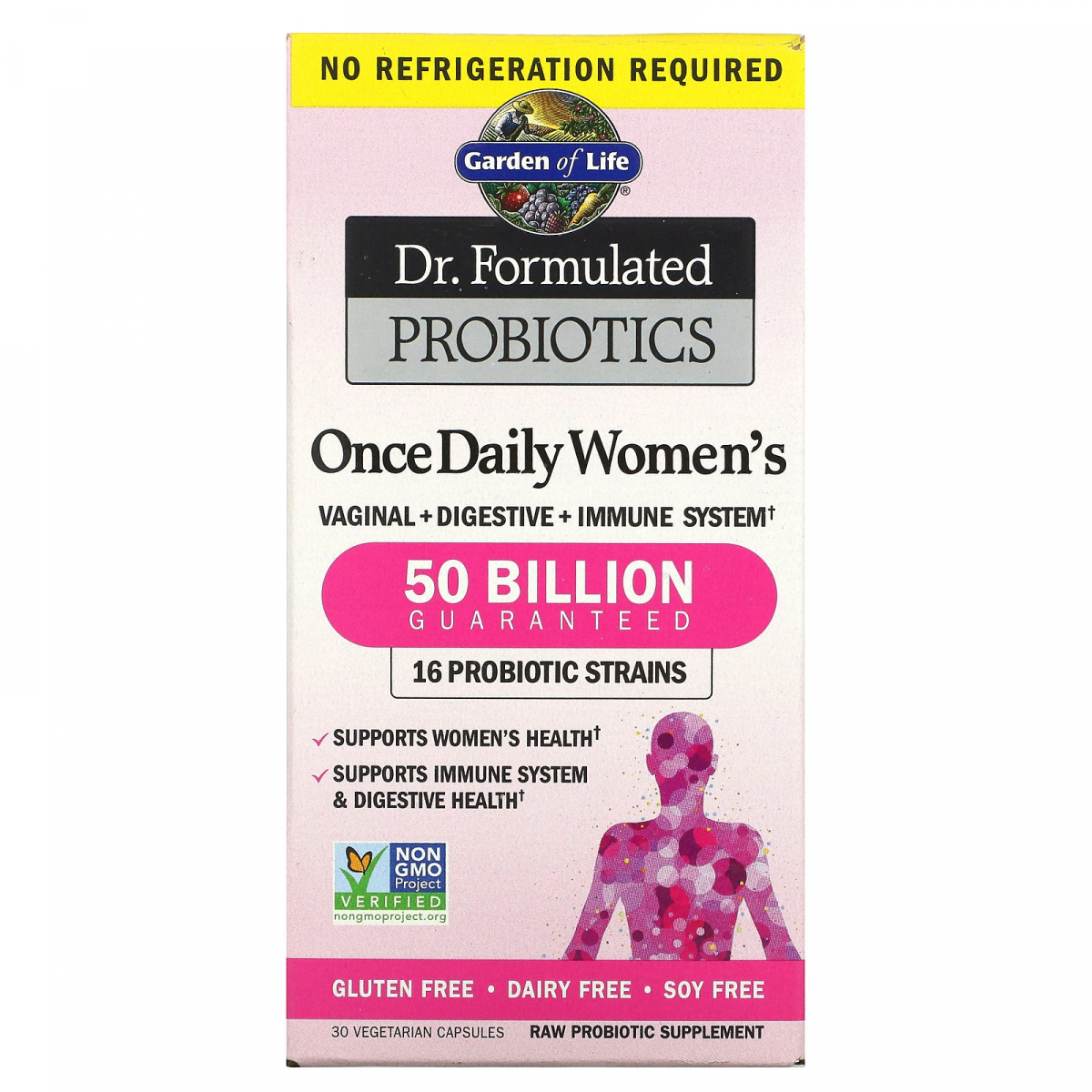 

Garden of Life, Разработанные доктором пробиотики, витаминный комплекс Once Daily Women's, 30 вегетарианский капсул