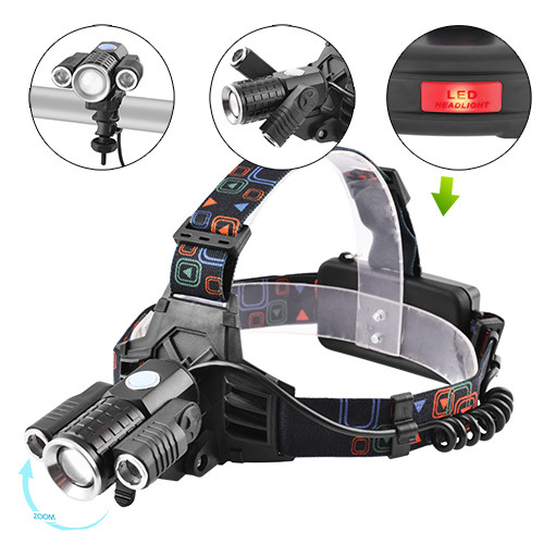 

Налобный фонарь W602-T6+2XPE Bike ЗУ micro USB 2x18650 zoom велокрепление Headlamp (L- 00000008718)